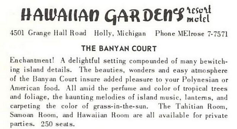 Hawaiian Gardens Restaurant and Motel - Vintage Postcard